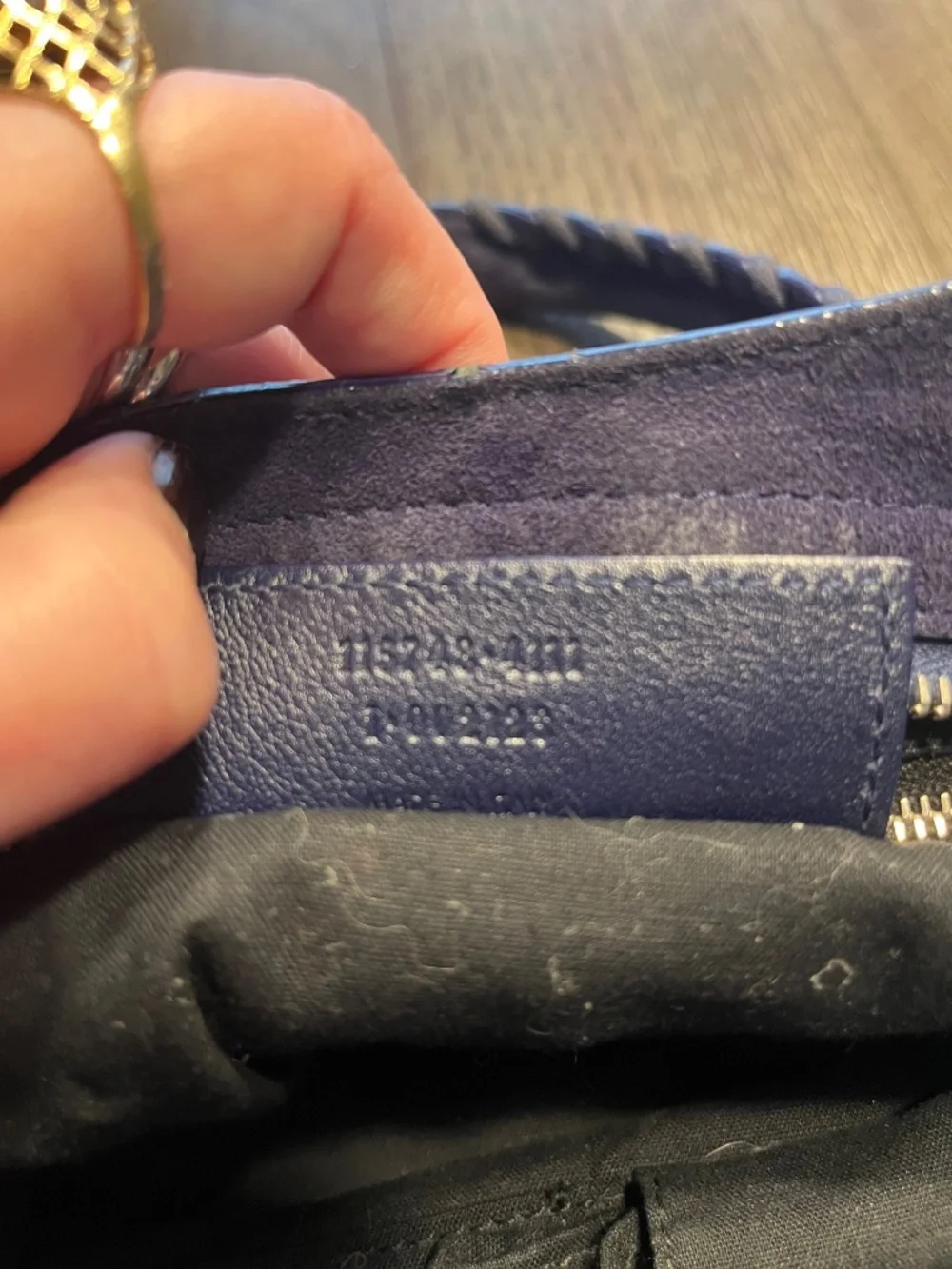 Balenciaga First Bag Suede Color Blue Nuit